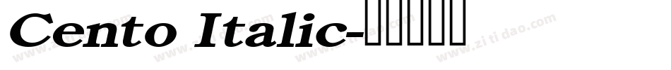 Cento Italic字体转换